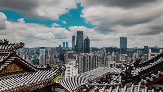 4k延时贵阳南明区城区建筑 2