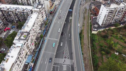 航拍湖北宜昌西陵区城区建设