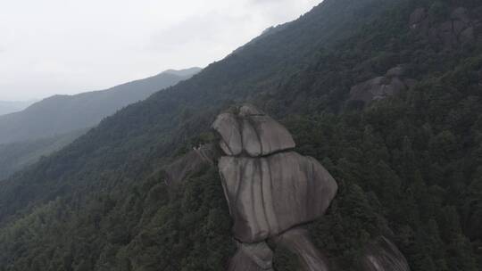 浙江衢州浮盖山景区航拍日景