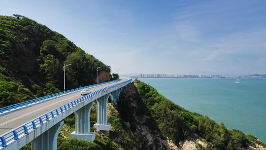 福建漳州东山岛苏峰山环岛路素材