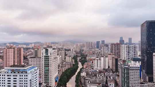 云南昆明城市风景建筑航拍