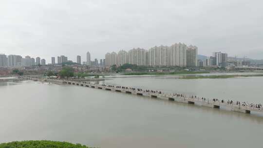 福建泉州洛阳桥万安桥泉州洛江区航拍