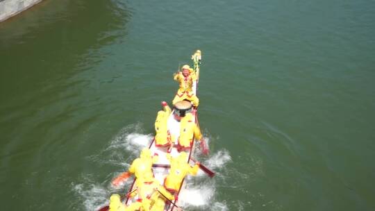 端午节划龙舟龙舟比赛特写端午节素材