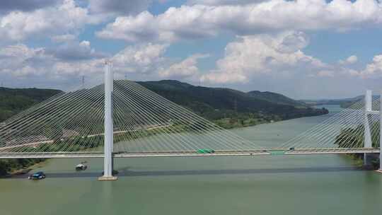 4K航拍南宁大冲特大桥视频素材模板下载
