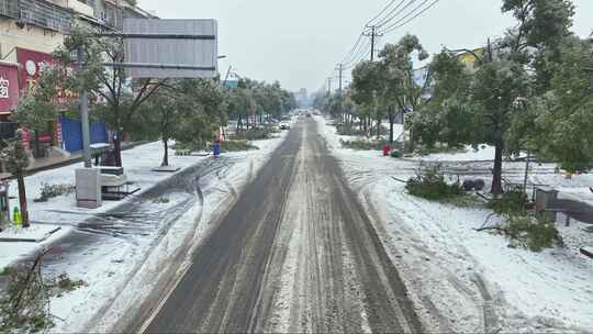 湖南冰冻雨雪天气视频素材模板下载