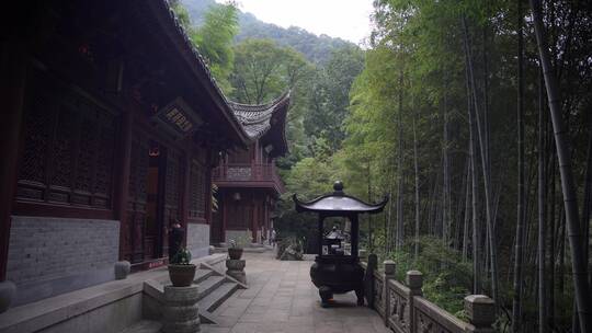 杭州飞来峰韬光寺建筑风景