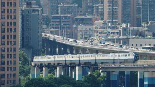 重庆过江轻轨立交桥