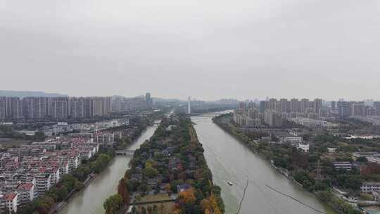 湖州流芳幽径景点航拍