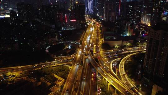 广州城市夜景立交桥