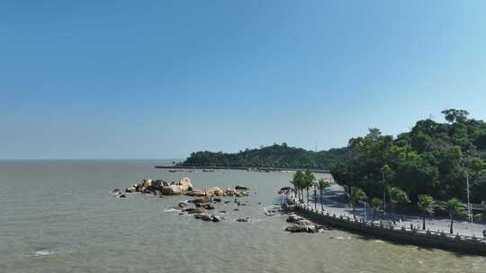 海边公路航拍沿海公路海岸线风光沿海大道