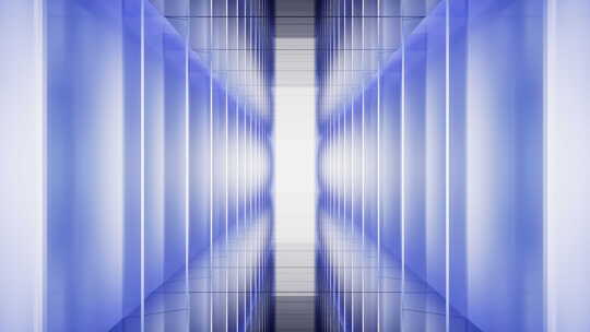 玻璃背景的霓虹隧道背景动画