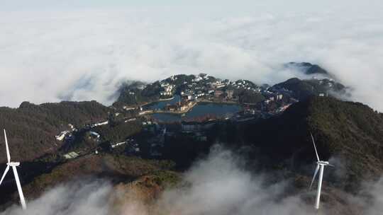 湖北九宫山壮观云海航拍