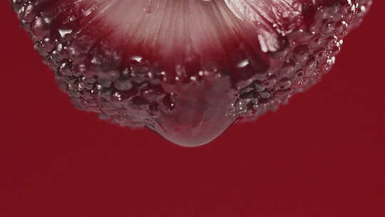 4k微距杨梅汁水滴落TVC镜头