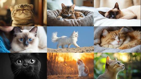 萌猫图鉴治愈瞬间猫小猫高清在线视频素材下载