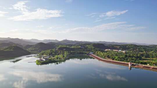 成都东部新区简阳三岔湖水库三岔湖景区航拍