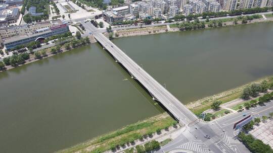 湖北随州城市桥梁交通航拍视频素材模板下载
