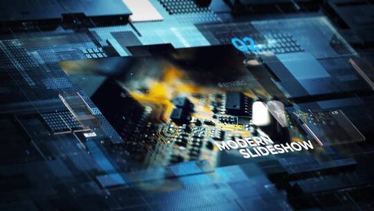 未来科技感技术业务演示照片介绍AE模板
