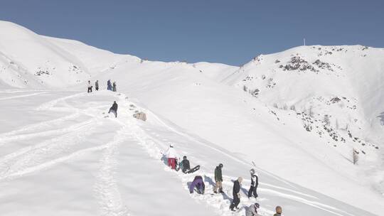 新疆滑雪4K航拍