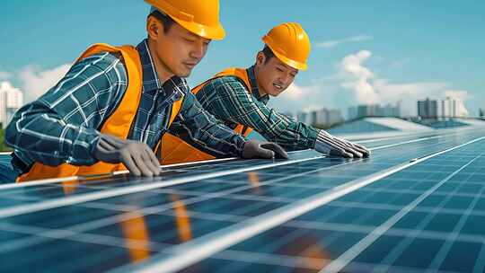 光伏太阳能发电新能源科技环保节能视频素材模板下载