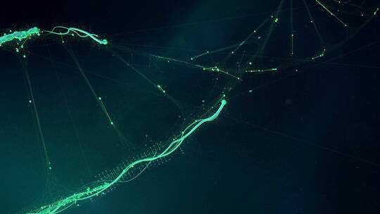 绿色科技DNA链条演绎动画三维渲染动画