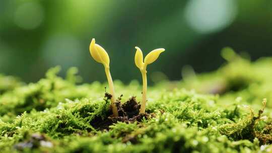 春春天发芽立春雪冰雪融化花开万物复苏生长