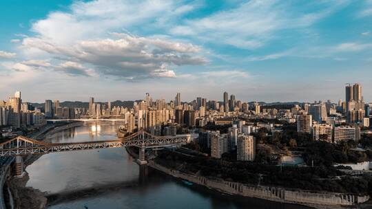 8K大气重庆城市日落日出夜景