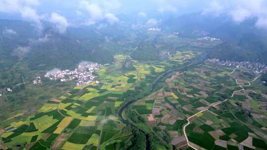 桂林山水阳朔风光中国航拍