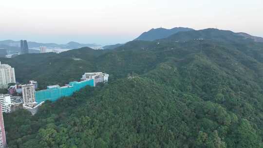 香港山峰航拍宝马山小马山毕拿山风景风光