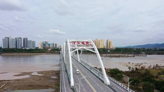 陕西汉中汉江桥闸合集1视频素材模板下载