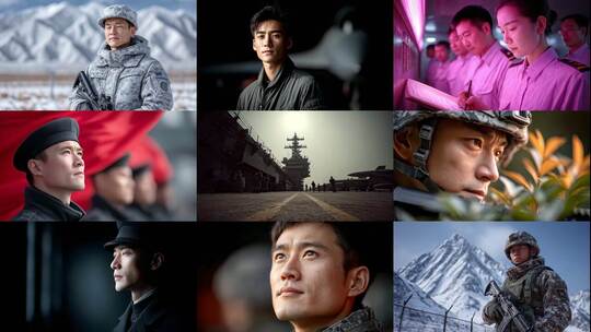 钢铁军魂热血铸就强军梦时代军人保家卫国高清在线视频素材下载