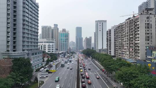 重庆红锦大道建筑航拍