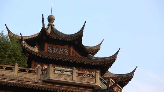 上海城隍庙 檐角视频素材模板下载