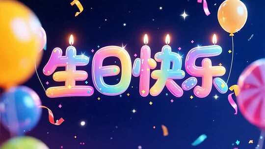 生日快乐动画素材