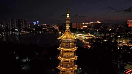 航拍平湖报本禅寺