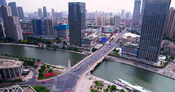 4k 航拍天津狮子林桥