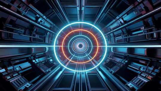 科技隧道穿梭动画素材