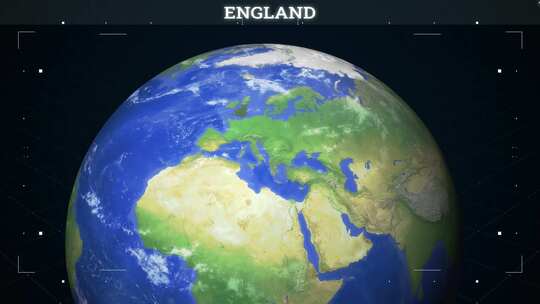 来自地球的英格兰地图