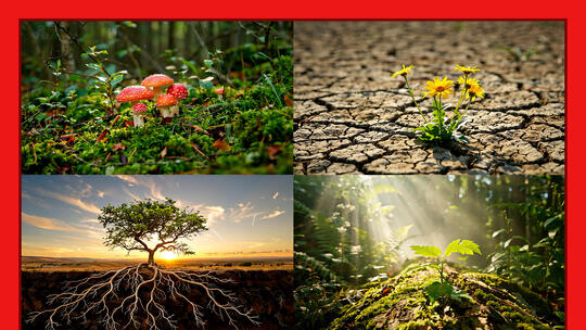 植物生长春天生命复苏生机希望种子发芽顽强