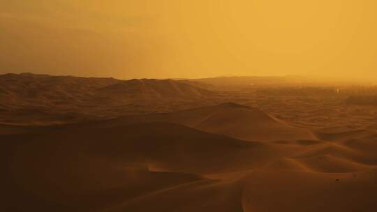 沙漠自然风光风沙黄沙沙丘