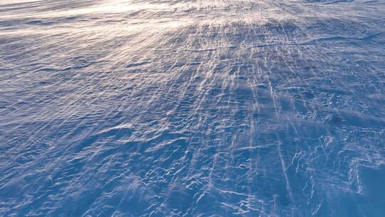 呼伦贝尔草原冬季雪原白毛风视频素材模板下载