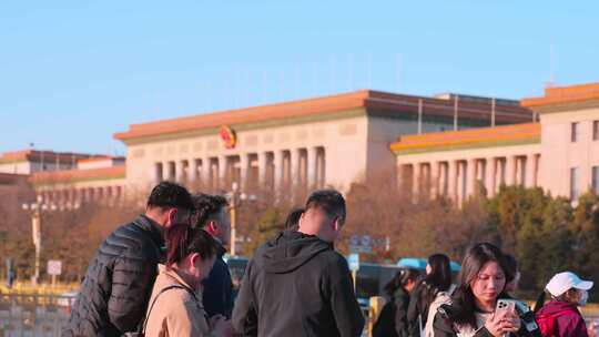 北京市天安门广场人民大会堂游客