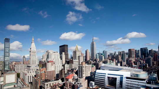 纽约天际线曼哈顿NYC ny Timelapse视频素材模板下载