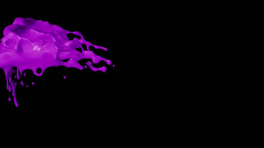 喷泉紫色油漆飞溅