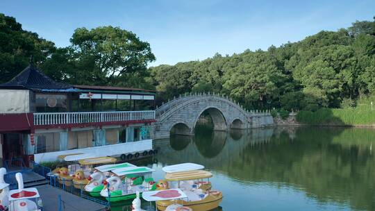 湖南洞庭湖风光带岳阳楼风景区航拍