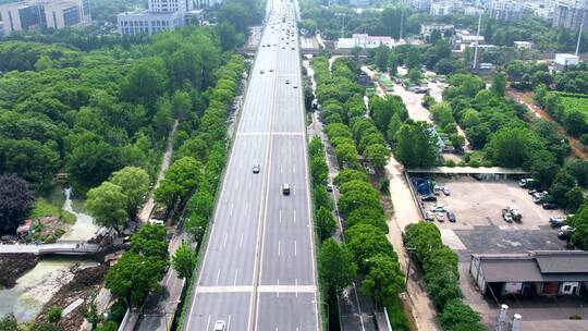 航拍嘉兴城市风景