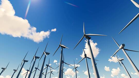 4K 风力发电厂-清洁新能源