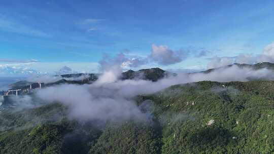 合集人间仙境海上大海海岛云雾缭绕航拍