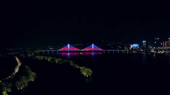 富阳城市风景  富阳夜景