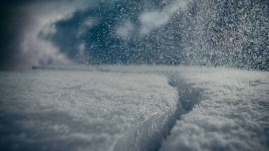 极简微距模拟冰雪天气自然流体