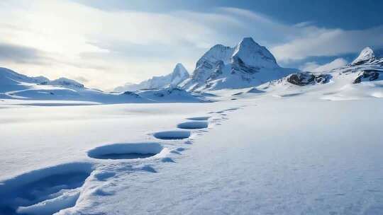 雪山雪景雪地素材
